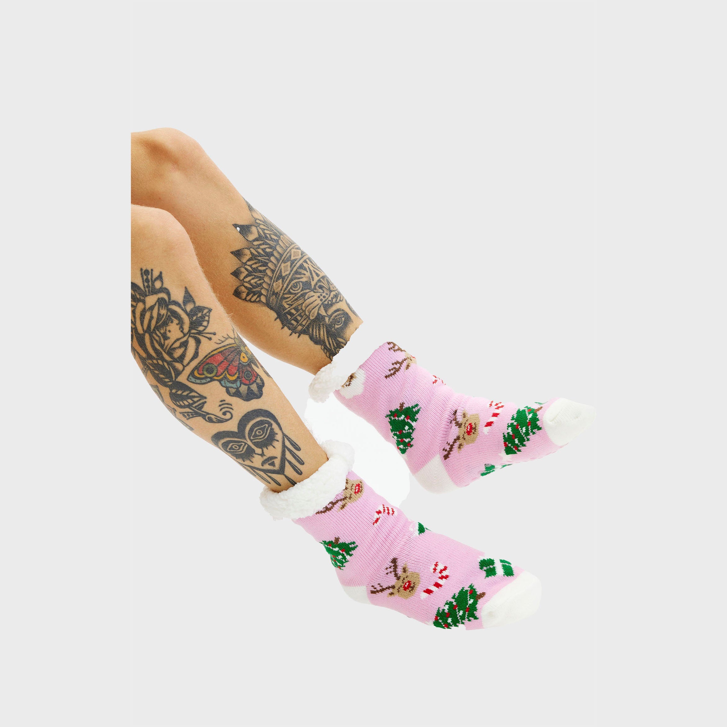 De roze kerstsokken